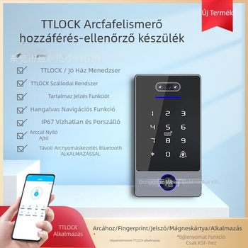 Arcfelismerés és ujjlenyomat-alapú hozzáférés-vezérlő rendszer, IP67 vízálló, 100 arc / 1000 kártya / 250 jelszó, 1,5 s szkennelési idő