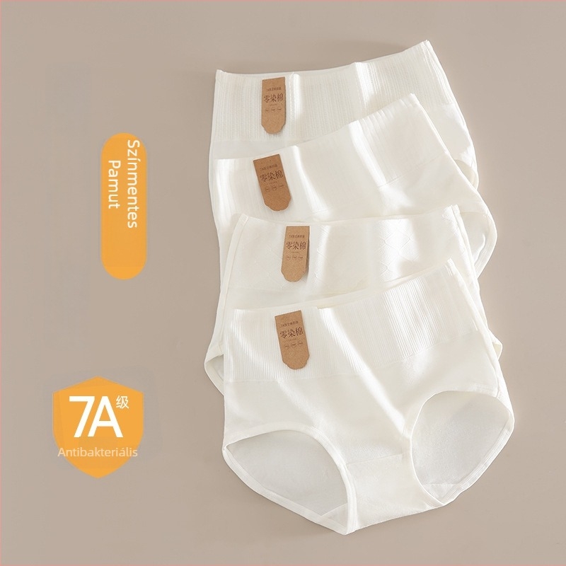 Lányoknak szóló pamut magas derekú bugyi – antibakteriális, lélegző, csípőemelés, hasformázás, pamut bélés
