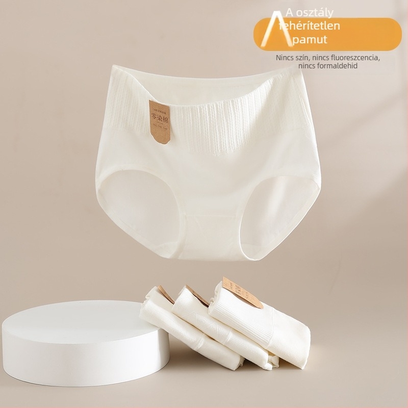 Lányoknak szóló pamut magas derekú bugyi – antibakteriális, lélegző, csípőemelés, hasformázás, pamut bélés