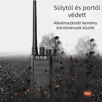 Kültéri kézi rádió egy kattintásos frekvenciabeállítással, 400–480 MHz, 5 W, 16 csatorna, 3–5 km hatótáv, 6800 mAh akkumulátor