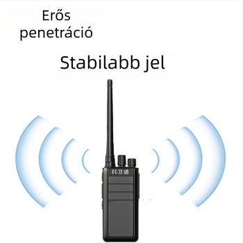 Kültéri kézi rádió egy kattintásos frekvenciabeállítással, 400–480 MHz, 5 W, 16 csatorna, 3–5 km hatótáv, 6800 mAh akkumulátor