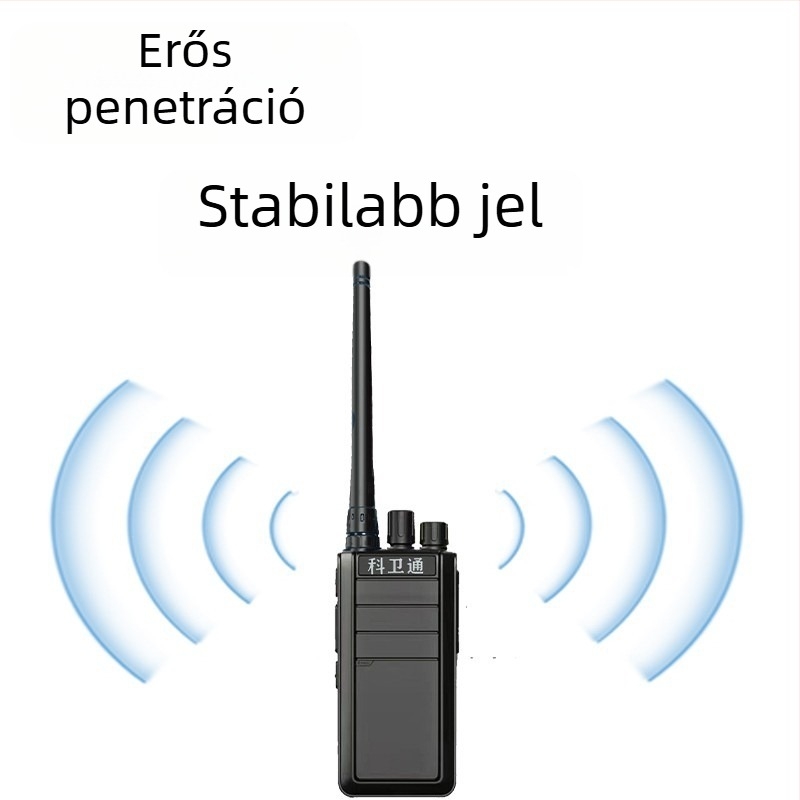 Kültéri kézi rádió egy kattintásos frekvenciabeállítással, 400–480 MHz, 5 W, 16 csatorna, 3–5 km hatótáv, 6800 mAh akkumulátor