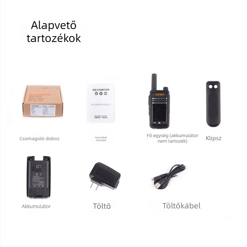 Weibet WBT-6.0 Star Edition Interkom, 4G/5G hálózat, 3–5 km hatótáv, lítium-ion akkumulátor 4900 mAh