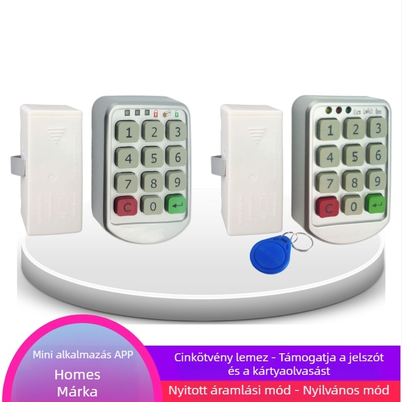 H modellű szekrényzár, műanyag/alumínium panel, modern minimalist stílus