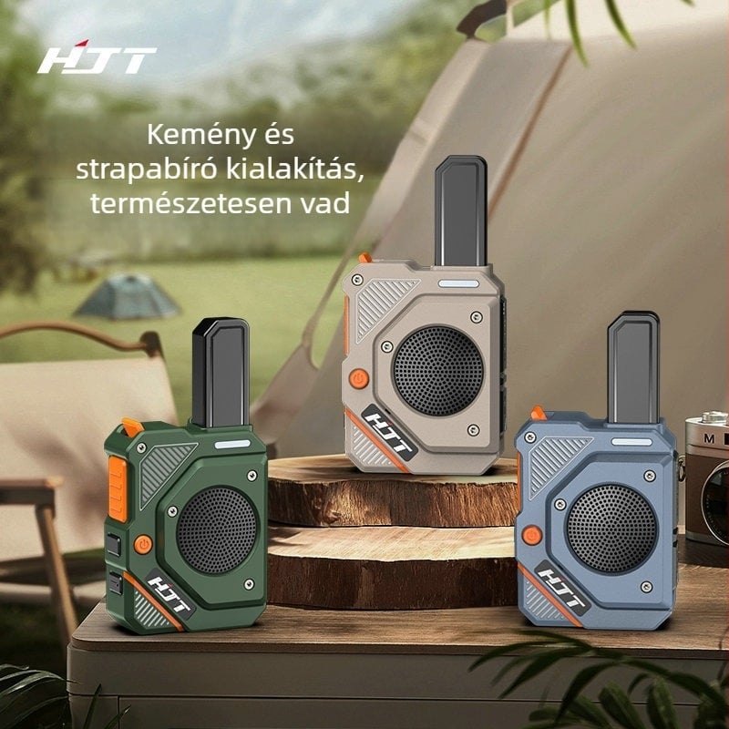 Gyerekeknek szóló walkie-talkie készlet, két darab, újratölthető, szülő–gyerek interakció, hatótáv 1,5–3 km, lítium-ion akkumulátor, porálló