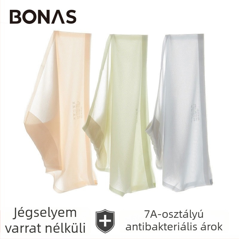 Nylonból készült női varrat nélküli alsó — ultra vékony, lélegző, középmagas derék, belső réteg regenerált cellulóz rostból 90-95%