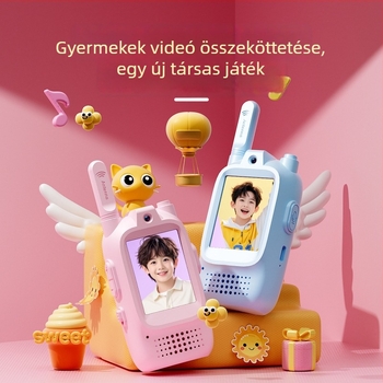 Gyerekeknek szánt videó walkie-talkie kültéri interaktív játékhoz, modell M5, hatótáv 1,5–3 km, Li‑ion 650 mAh akkumulátor, porálló