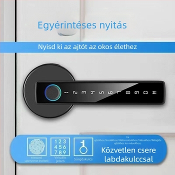 D1 okos ajtózár — 50 ujjlenyomat tárolás, <0,25 s szkennelési idő, >3 000 000 nyitás, DC tápegység, működési hőmérséklet -20–60°C, relatív páratartalom 10–90%