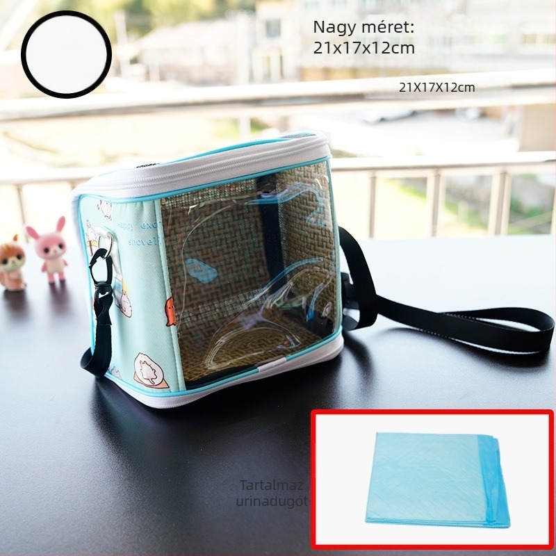 Papagáj hordozható keresztpántos ketrec – légáteresztő, átlátszó, látható és levehető tálcával; Anyag: műanyag, poliészter; Márka: Dong wow; Alkalmas házi madarak számára