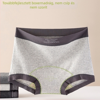 Zodiákus év női alsóneműk, szürke, tiszta pamut Mulberry Silk szövet, bőrbarát, középmagas deréknál, teljes csípőfedés
