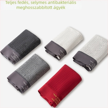 Zodiákus év női alsóneműk, szürke, tiszta pamut Mulberry Silk szövet, bőrbarát, középmagas deréknál, teljes csípőfedés