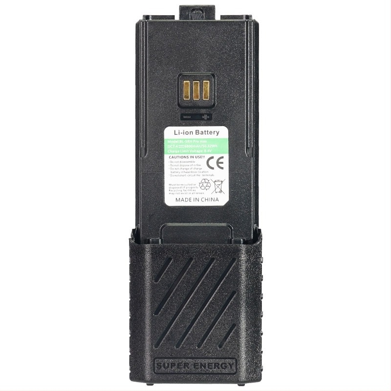 BL-5RH kinyúló Li-ion akkumulátor Baofeng UV-K5Plus/K5 Pro Max számára, 6800mAh, vízálló, hatótáv 1,5–3 km