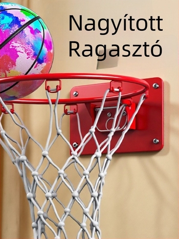 Beltéri falra szerelhető, csendes, összecsukható kosárpalánk hálóval