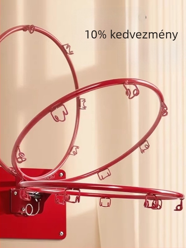 Beltéri falra szerelhető, csendes, összecsukható kosárpalánk hálóval