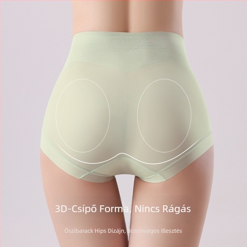 Női magas derekú alakformáló alsónemű – Ice Silk nylon, lélegző, antibakteriális, nyom nélkül, fenékemelés