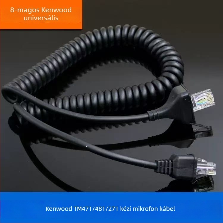 Kenwood autómikrofon – kompatibil TM281/TM481/TM271/TM471/866G kézi mikrofonhoz; hatótáv 1.5–3 km; akkumulátor nélkül; porálló
