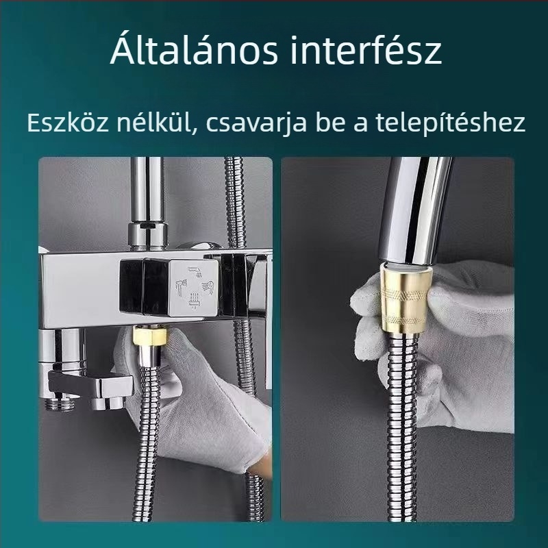 201 rozsdamentes acél zuhanycső, menetes telepítés, Water Phoenix, modern minimalista stílus