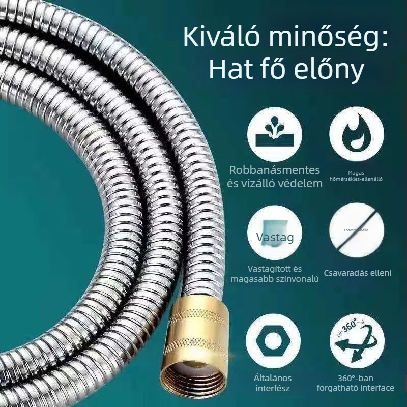 201 rozsdamentes acél zuhanycső, menetes telepítés, Water Phoenix, modern minimalista stílus
