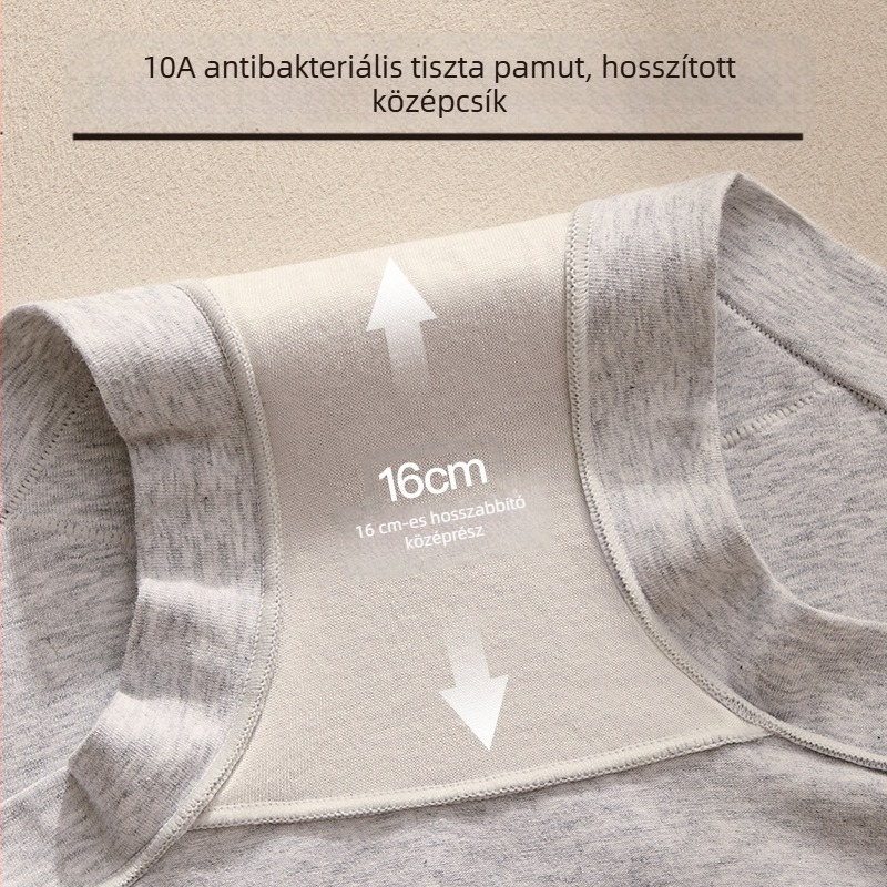 Női pamut boxer brief, középmagas derék, légáteresztő és antibakteriális
