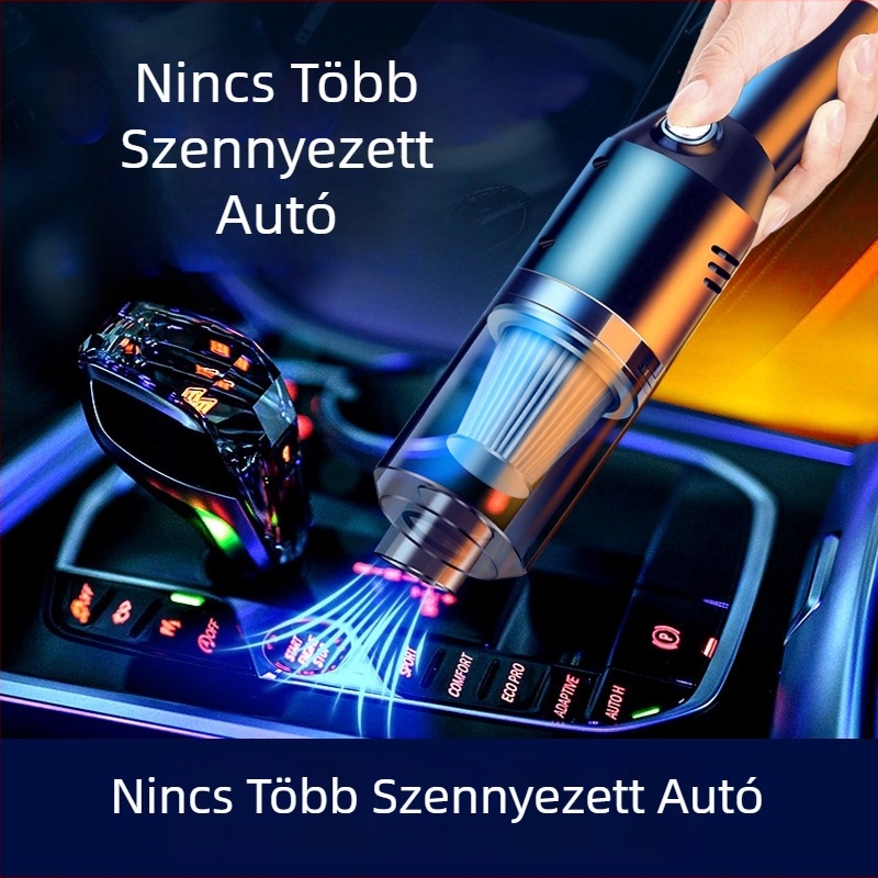 CHEGES autómini porszívó, kézi, hordozható, 5500 Pa szívás, 7.4 V, 120 W, töltéses működés