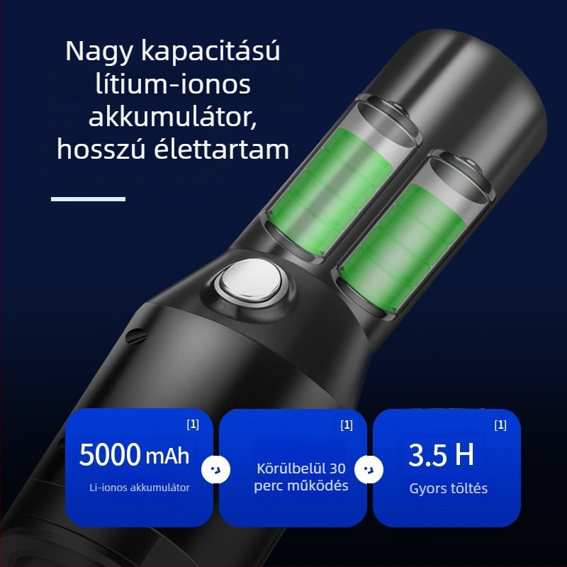 CHEGES autómini porszívó, kézi, hordozható, 5500 Pa szívás, 7.4 V, 120 W, töltéses működés