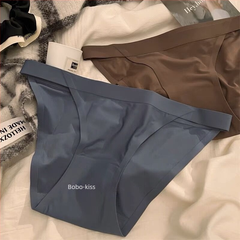 Női Ice Silk nylon alsónadrág, antibakteriális, középmagas derekú, pamut bélés a résznél, 41–50D