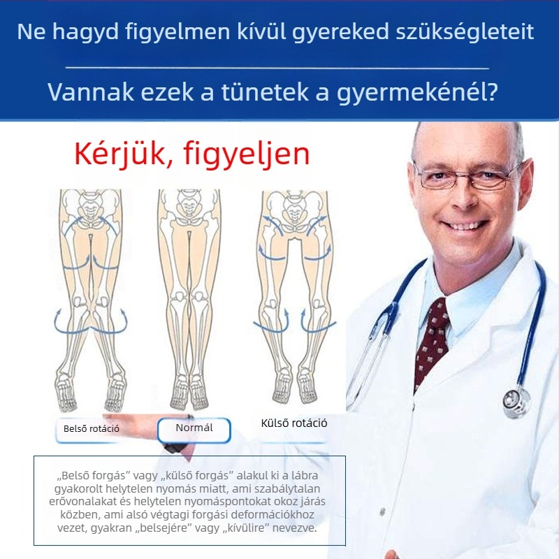 Gyermekek lábfej-ortózisa a lábfej alakjának és a járás korrigálására, Mades márka, modell mds-1, tanúsított termék