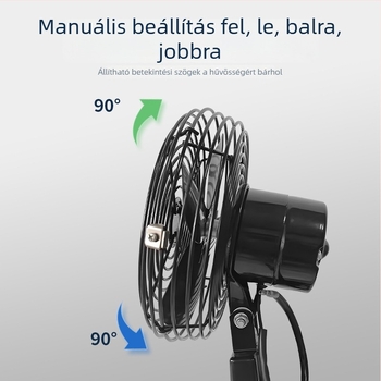 8 hüvelykes teljesen fém autóventilátor, nagy teherbírású, 12V/24V