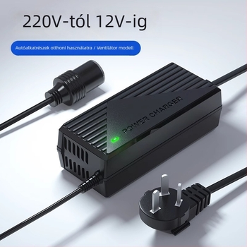 Autókonverter 220V AC-ról 12V DC-re cigarettagyújtó aljzattal, 120W, ABS ház