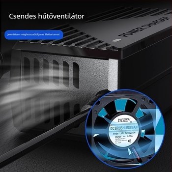 Autókonverter 220V AC-ról 12V DC-re cigarettagyújtó aljzattal, 120W, ABS ház