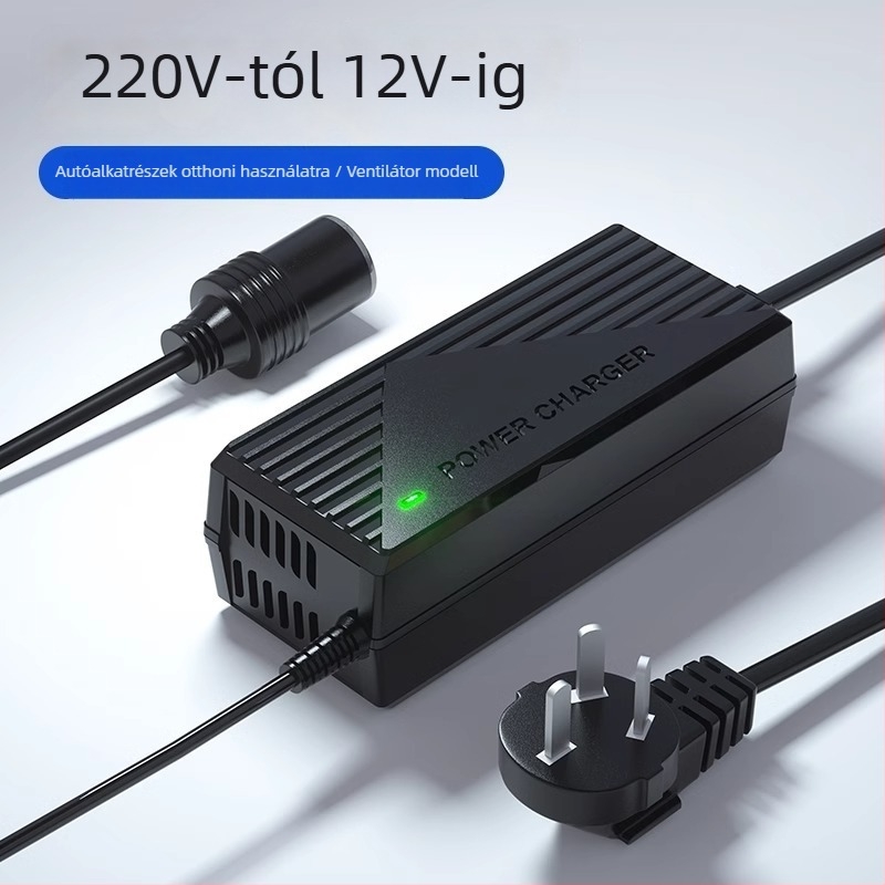 Autókonverter 220V AC-ról 12V DC-re cigarettagyújtó aljzattal, 120W, ABS ház