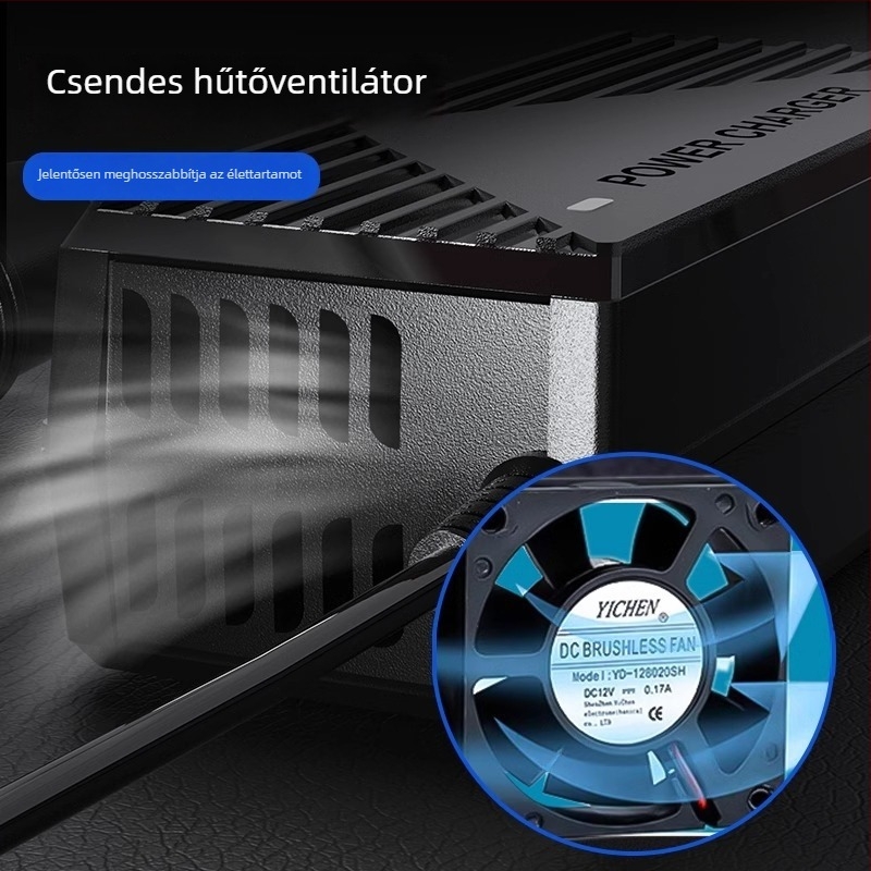 Autókonverter 220V AC-ról 12V DC-re cigarettagyújtó aljzattal, 120W, ABS ház