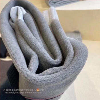 Ashimi meleg fleece-béléssel bélelt vastag harisnyanadrág, magas derék, őszi-téli meleg