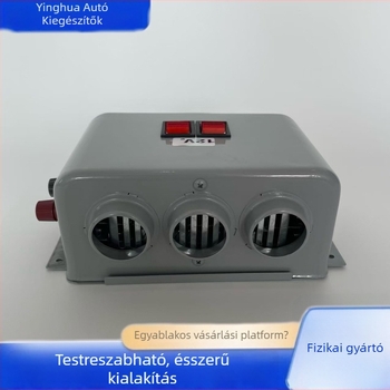 Autóhőfűtő háromlyukas, szürke, 12V/24V, 500W, olvasztó