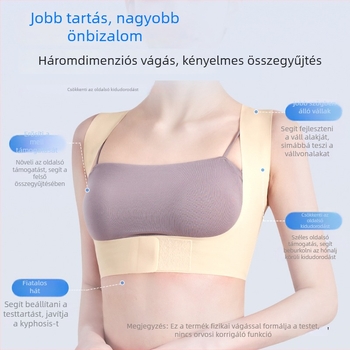 Hát tartáskorrektor — lélegző, könnyű, nyitott vállak dizájn, felnőtt nőknek, ülő testtartás támogatása