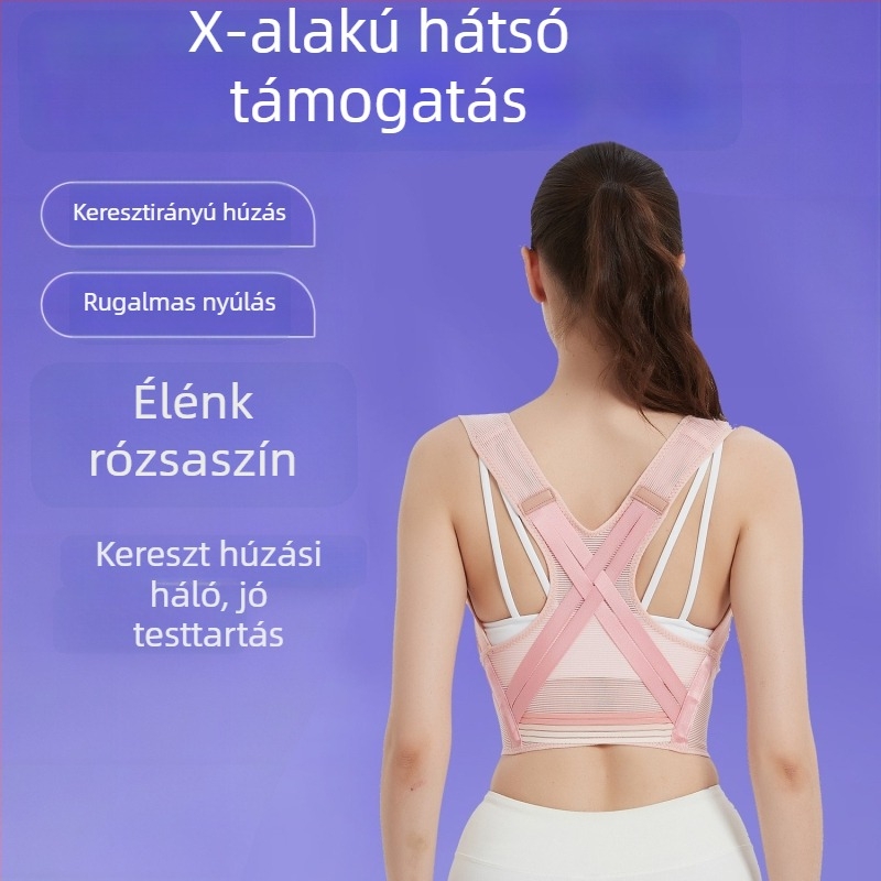 Hát tartáskorrektor — lélegző, könnyű, nyitott vállak dizájn, felnőtt nőknek, ülő testtartás támogatása