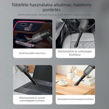 Autó Mini porszívó – vezeték nélküli, 7.4V, 100W, 3500Pa szívóerő, 40000 rpm, JANCHENG