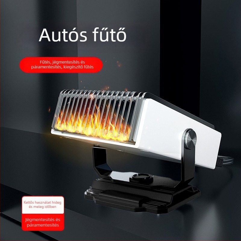Autóhőfűtő 150W, modell 7281, ABS ház, defogó és páramentesítés, szélvédőfűtés