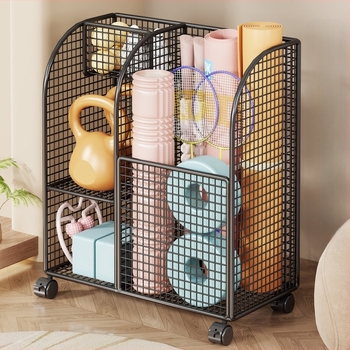 Tárolókosár jóga matracokhoz, edzőfelszereléshez és kosárlabdához – vasból, márka Evesigar/isi home, modell 2287213467688077312, stílus modern egyszerűség