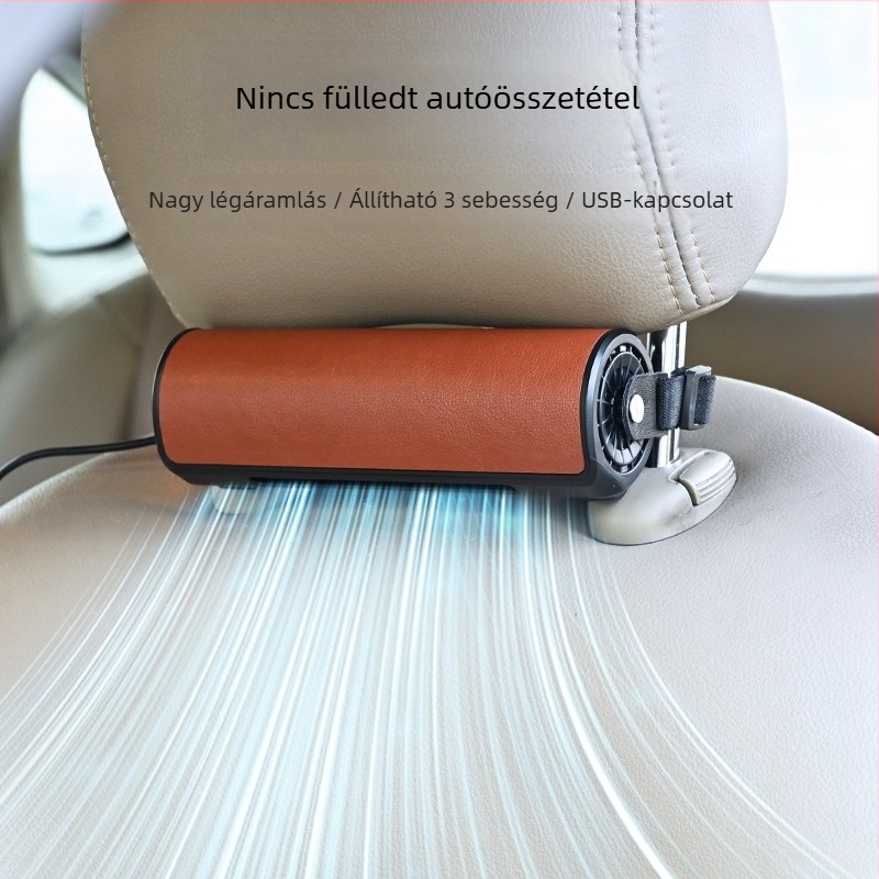 Autóülés ventilátor CF01, ABS leather anyag, 3.12W, ülés ventiláció