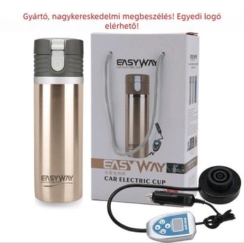Autós elektromos vízkehely, rozsdamentes acél, 12–24V, 120W, modell FCC-360LC