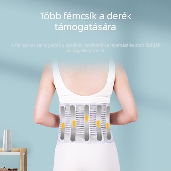 Acéllemezes deréköv, vékony kivitel, négy évszakos deréktámasz és formázás – Márka: Happy point; Alkalmas sport: guggolás; Kategória: derékvédő; Védett rész: derék