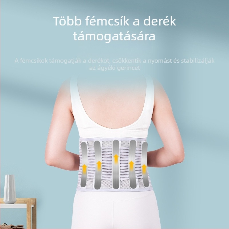 Acéllemezes deréköv, vékony kivitel, négy évszakos deréktámasz és formázás – Márka: Happy point; Alkalmas sport: guggolás; Kategória: derékvédő; Védett rész: derék