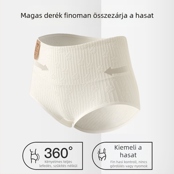 Női magas derekú pamut alsónemű, légáteresztő, antibakteriális, varrat nélküli
