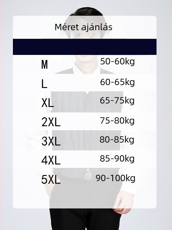 Férfi tollas mellény, őszi-téli belső ruházat, ujj nélküli, 90% fehér kacsa tollal töltve, vékony meleg réteg, poliészter