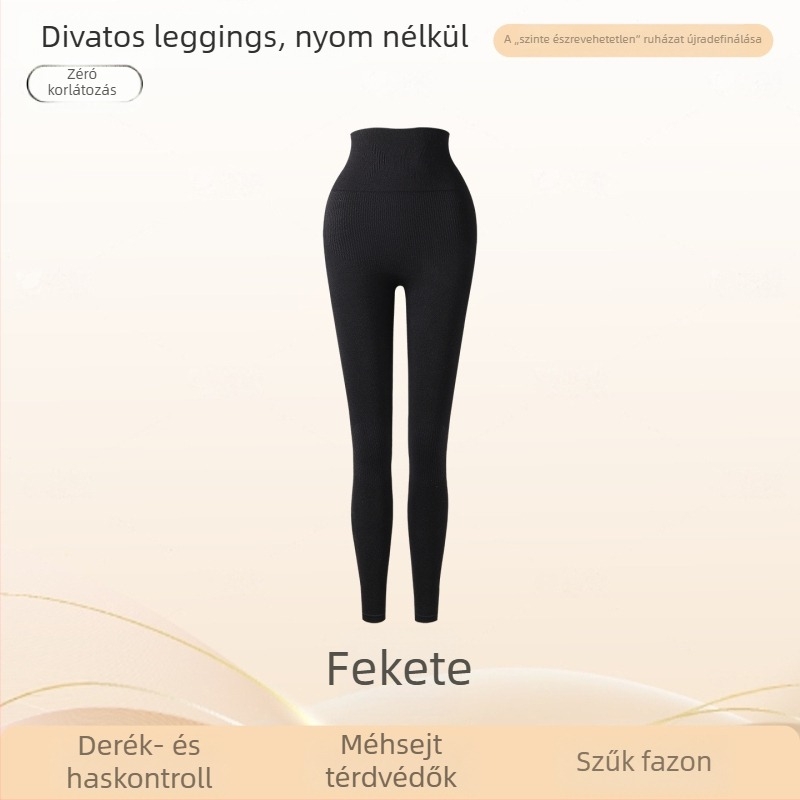 Női téli varrás nélküli magas deréktámas termos leggings, formázó a hasat és emelő a csípőt