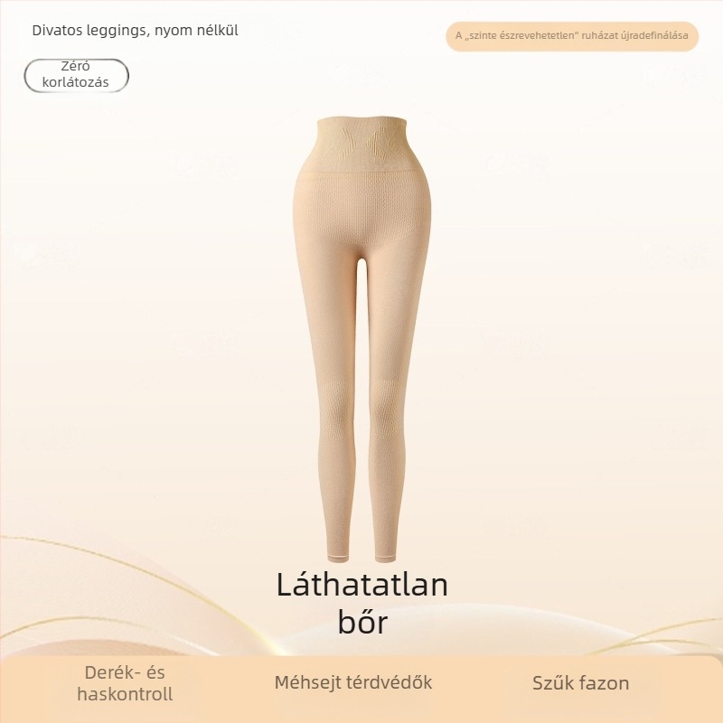 Női téli varrás nélküli magas deréktámas termos leggings, formázó a hasat és emelő a csípőt