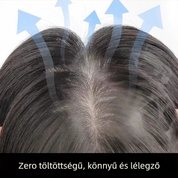 Női koronatopper valódi emberi hajból, egyenes, volumen, ősz haj fedése, természetes varrat nélküli hatás, hossz 25/30/35 cm