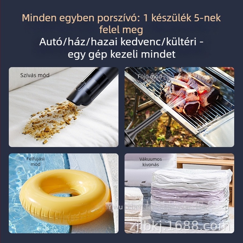 Onai vezeték nélküli kézi autótisztító, 11.1V, 100W, szívó erő 16000 Pa, sterilizáló funkció