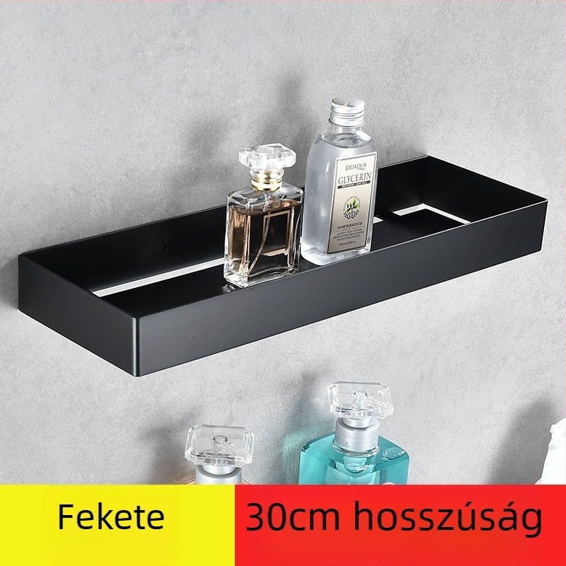Tükör elé előtti tárolópolc, falra szerelt, rozsdamentes acélból, elektroplattált felülettel, 20 kg teherbírás, modern stílus